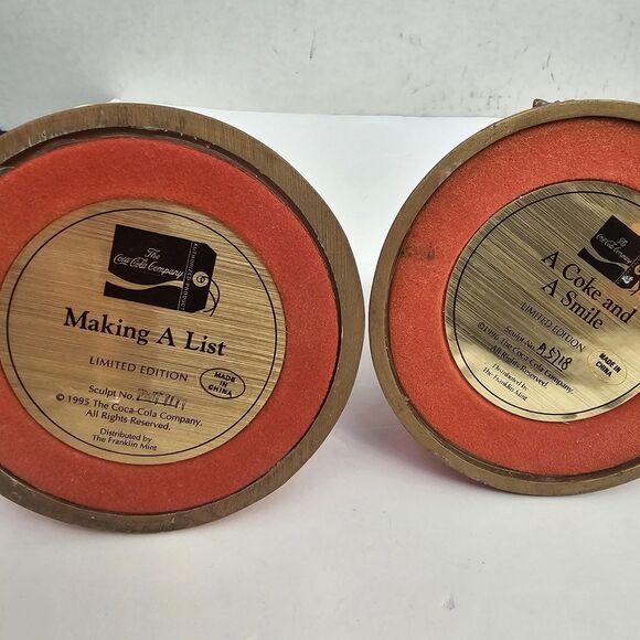 vtg coca cola collectibles Ice Bucket Franklin Mint Holiday Figurine Polar Santa - Picture 8 of 16